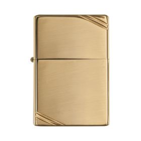 Zippo Windproof Lighter Vintage High Polish Brass w/Slashes