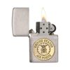 Zippo Windproof Lighter U.S. Air Force Crest Emblem Brushed Chrome