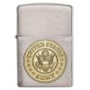 Zippo Windproof Lighter Army Emblem Brushed Chrome