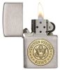 Zippo Windproof Lighter Army Emblem Brushed Chrome