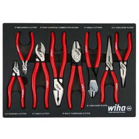 Wiha Classic Grip Pliers and Cutters Tray Set (8 Piece Set)