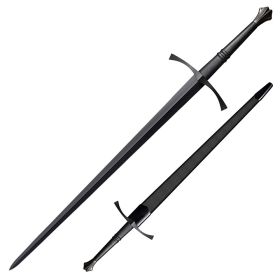 COLD STEEL Man at Arms Italian Long Sword 35.5" Blued Carbon Steel Blade Leather Handle