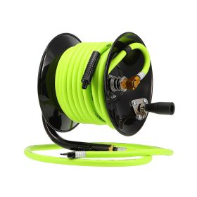 Flexzilla Manual Open Face Air Hose Reel with 3/8" x 50' Hose