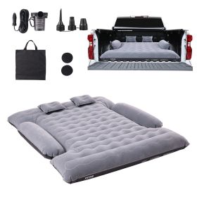 VEVOR Truck Bed Air Mattress, for 6-6.5 ft Full Size Truck Beds, Inflatable Air Mattress Camping Bed with 12V Air Pump 2 Pillows, Carry Bag