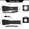 LED Rechargeable Flashlight Zoomable Aluminum Alloy Flashlight Torch