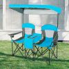 Portable Folding Camping Canopy Chairs with Cup Holder